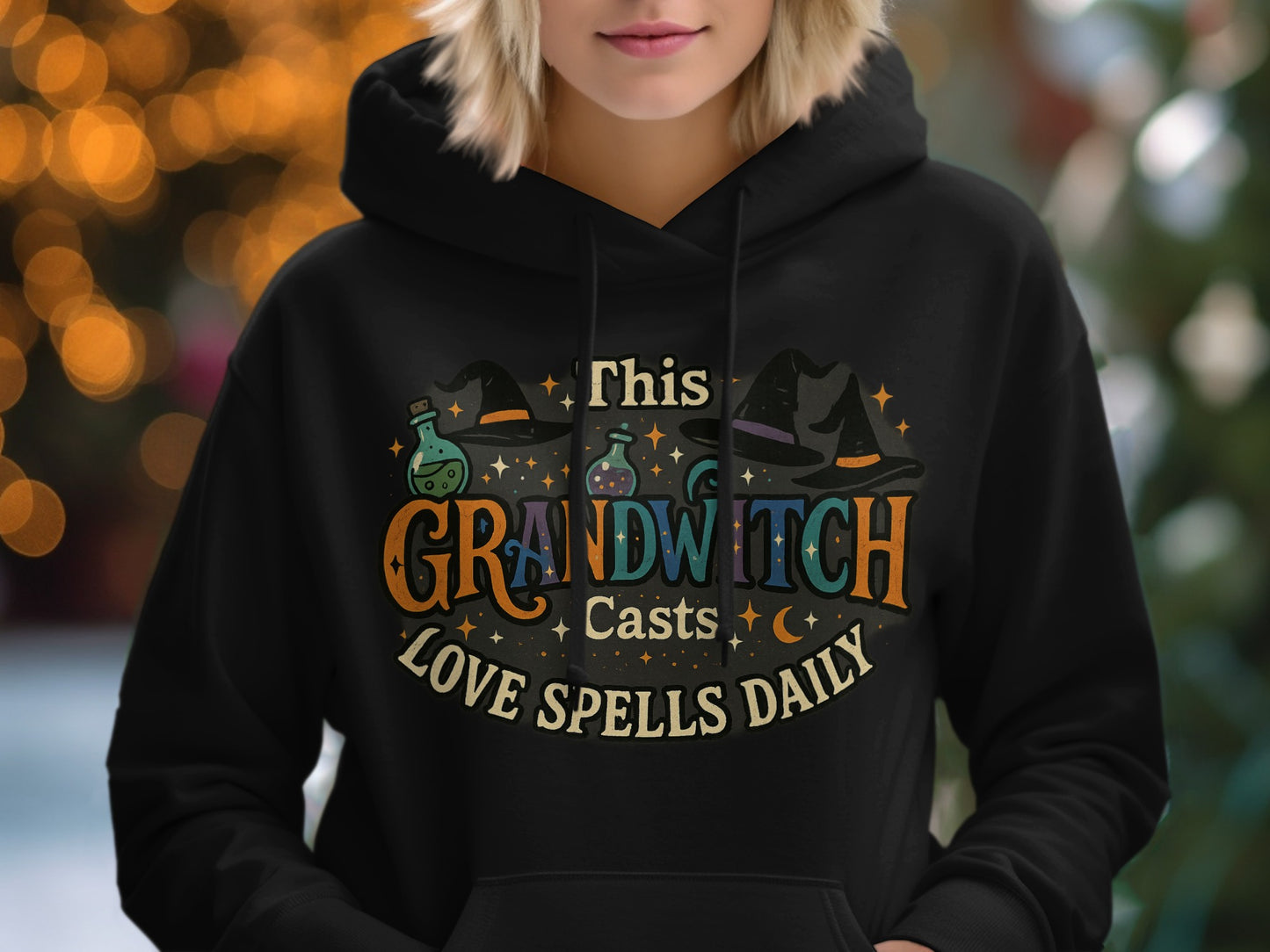 This Grandwitch Casts Love Spells Daily Hoodie product