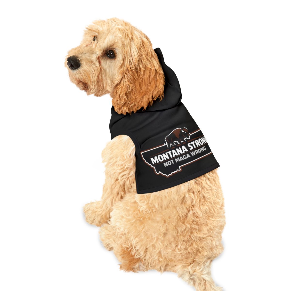 Montana Strong Not MAGA Wrong Dog Hoodie