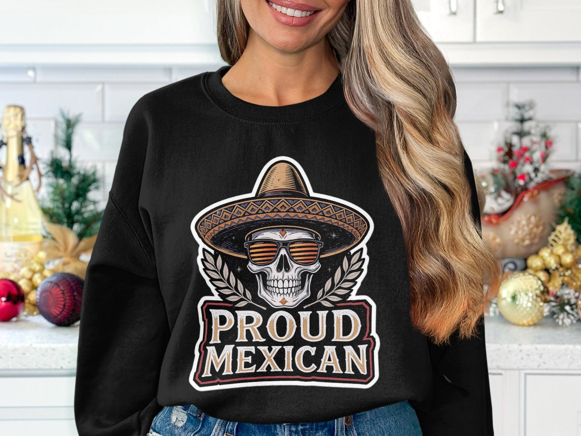 Proud Mexican Skull Graphic Sweatshirt product