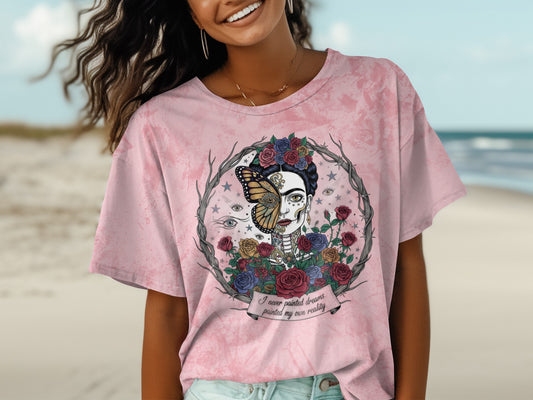 Colorful Artistic Butterfly Design Short Sleeve T-Shirt