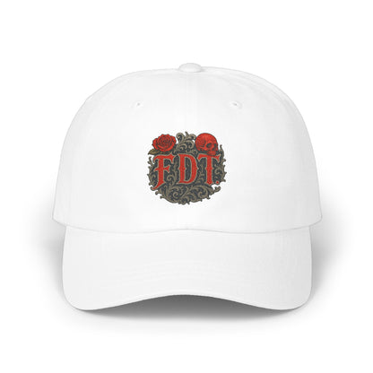Stylish White Cap with Intricate EDT Design product