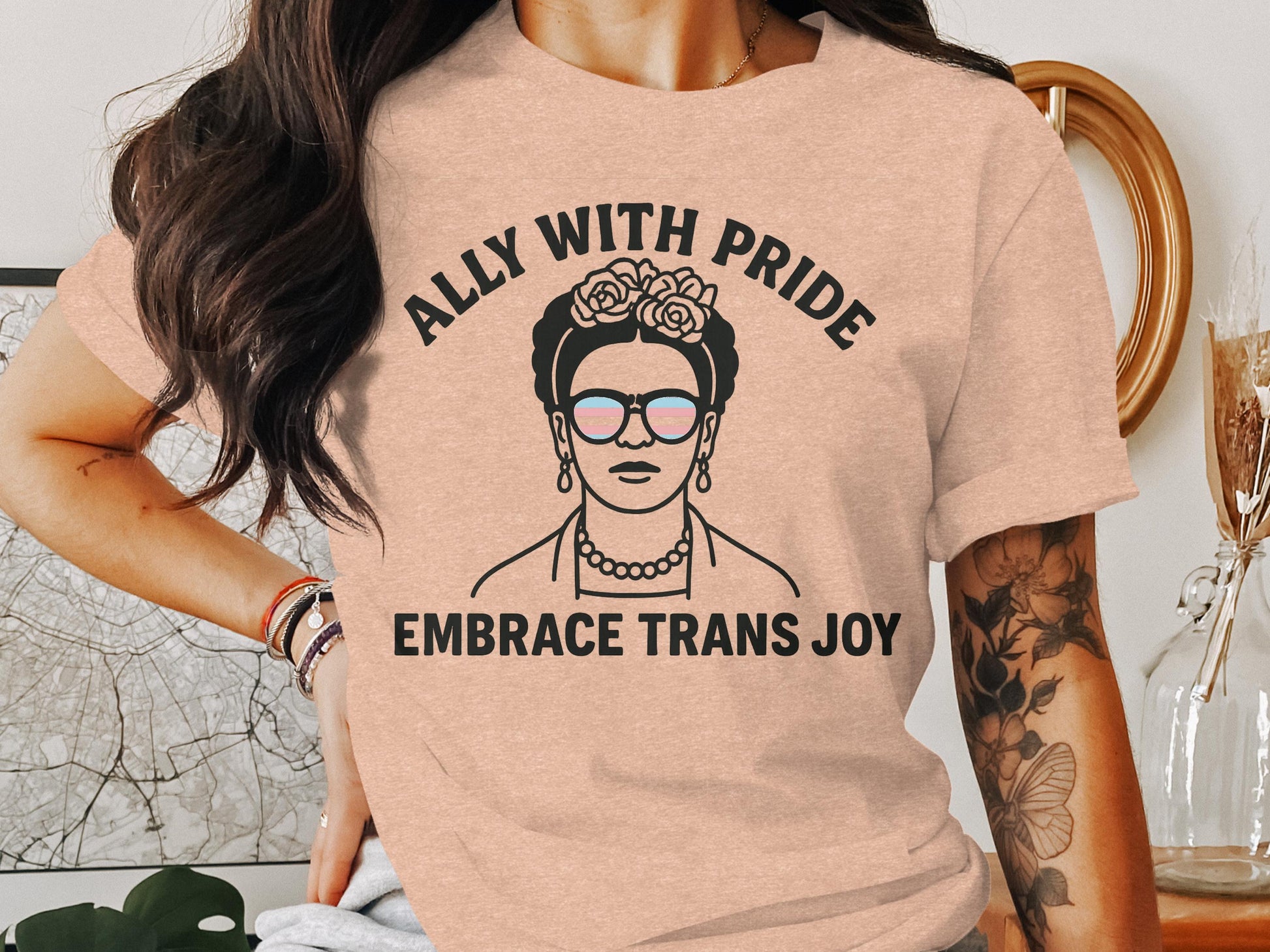Ally With Pride Embrace Trans Joy Graphic Tee product