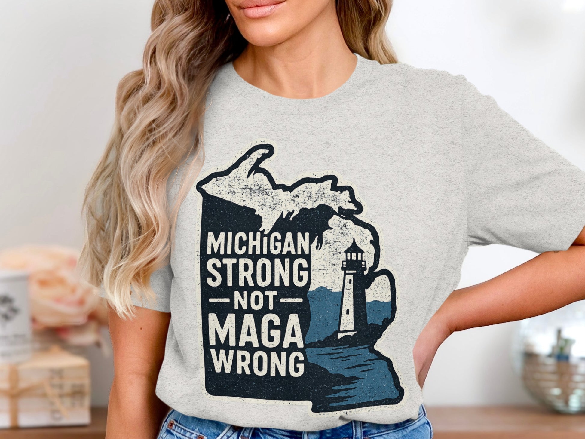 Michigan Strong Not Maga Wrong T-shirt product type