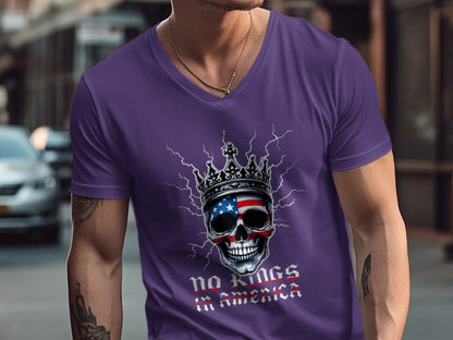 No Kings In America Skull Graphic Tee
