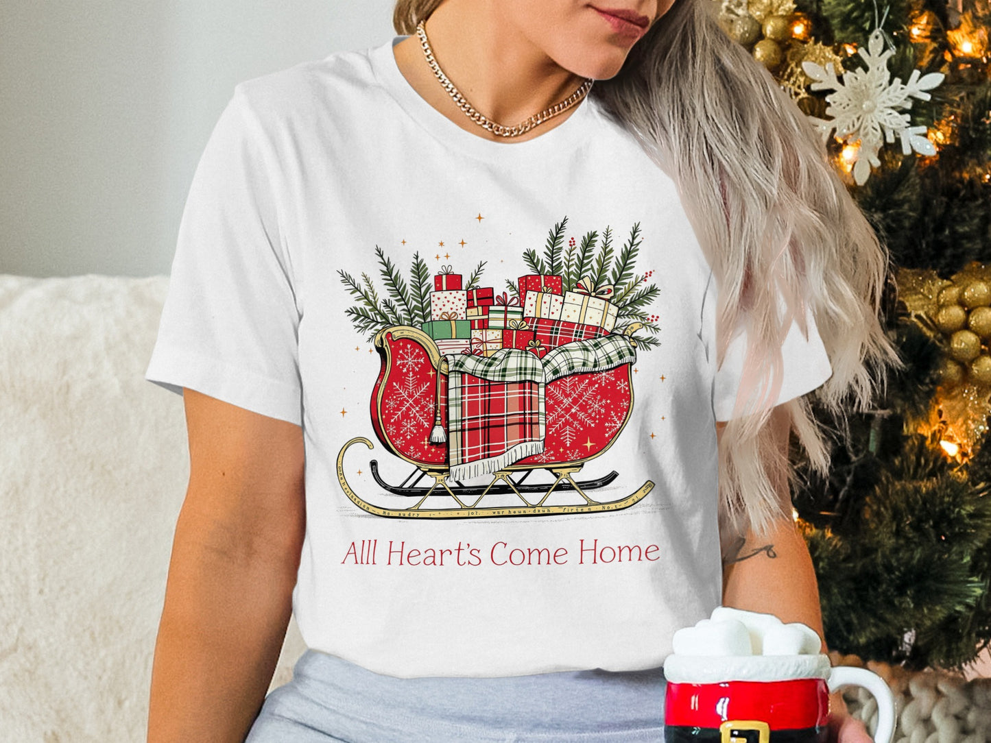 Festive Sleigh Ride All Heart's Come Home T-Shirt