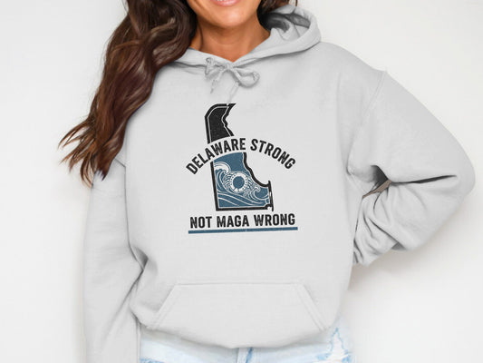 Delaware Strong Not Maga Wrong Hoodie product