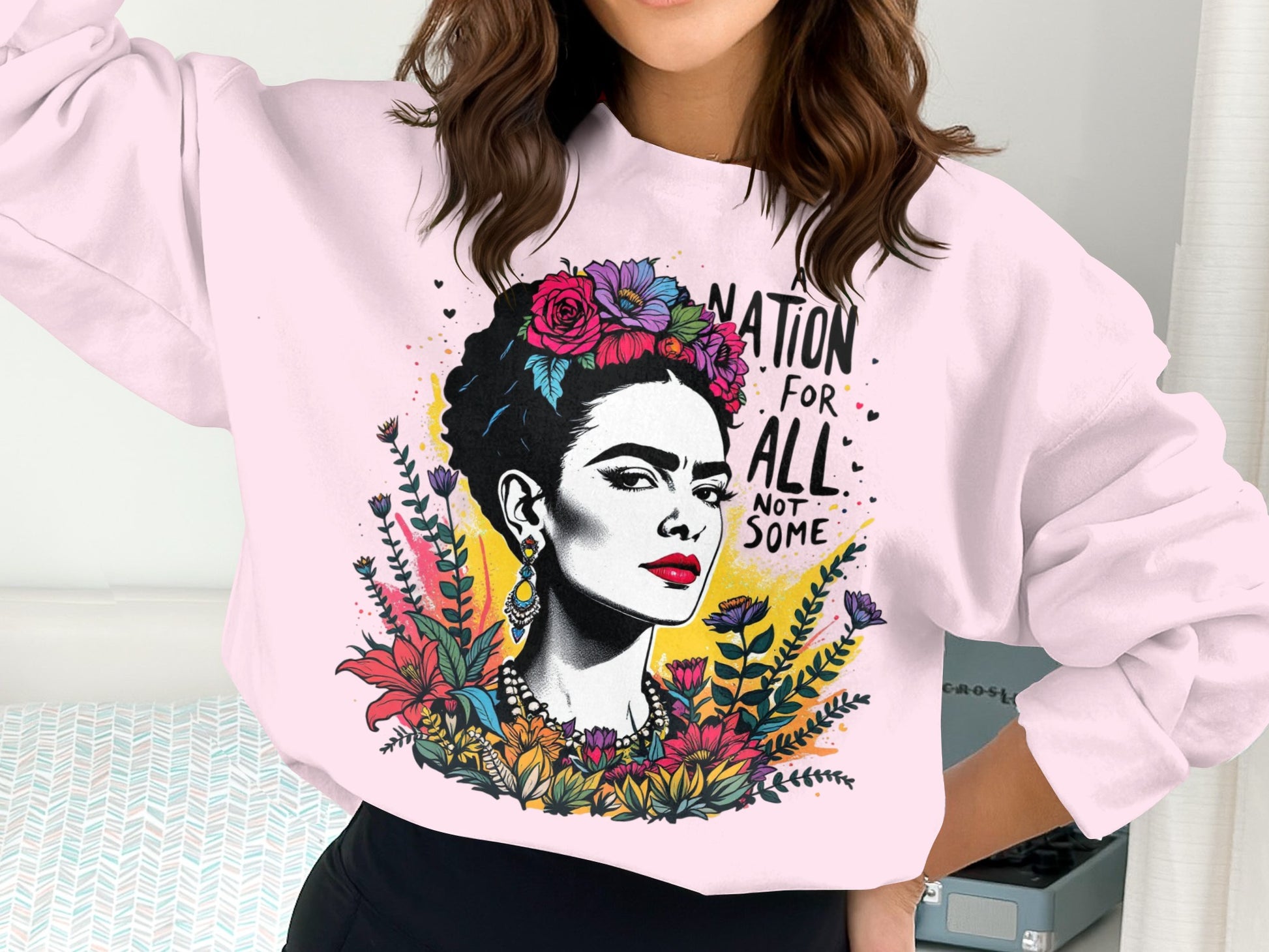 Statement Graphic Sweatshirt Nation For All Not Some