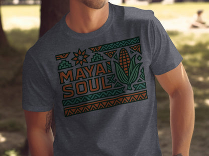 Maya Soul Graphic Tee with Aztec Corn Art product