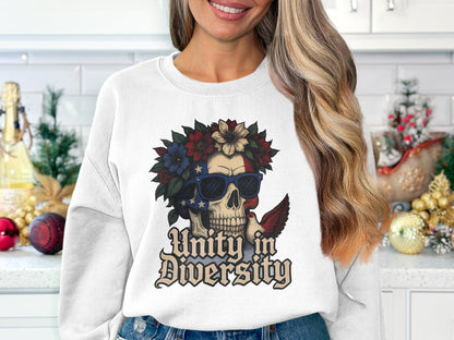 Unity in Diversity Skull Graphic Sweatshirt product