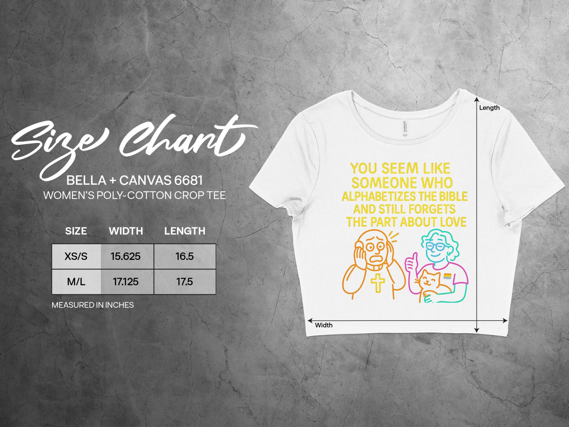 Humorous Bible Alphabetizes Quote Crop Top product