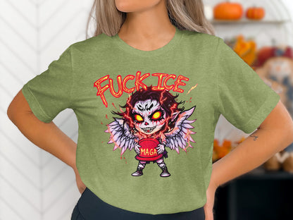 Halloween Skull Cartoon Angel Graphic T-Shirt product type