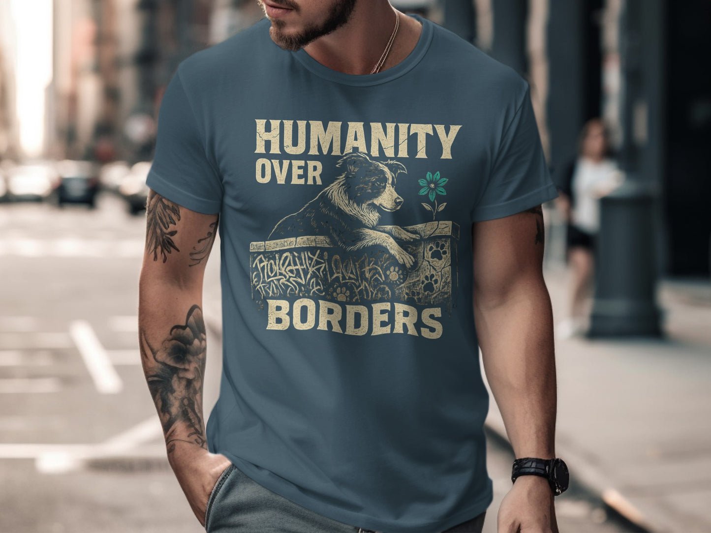 Humanity Over Borders Graphic T-Shirt