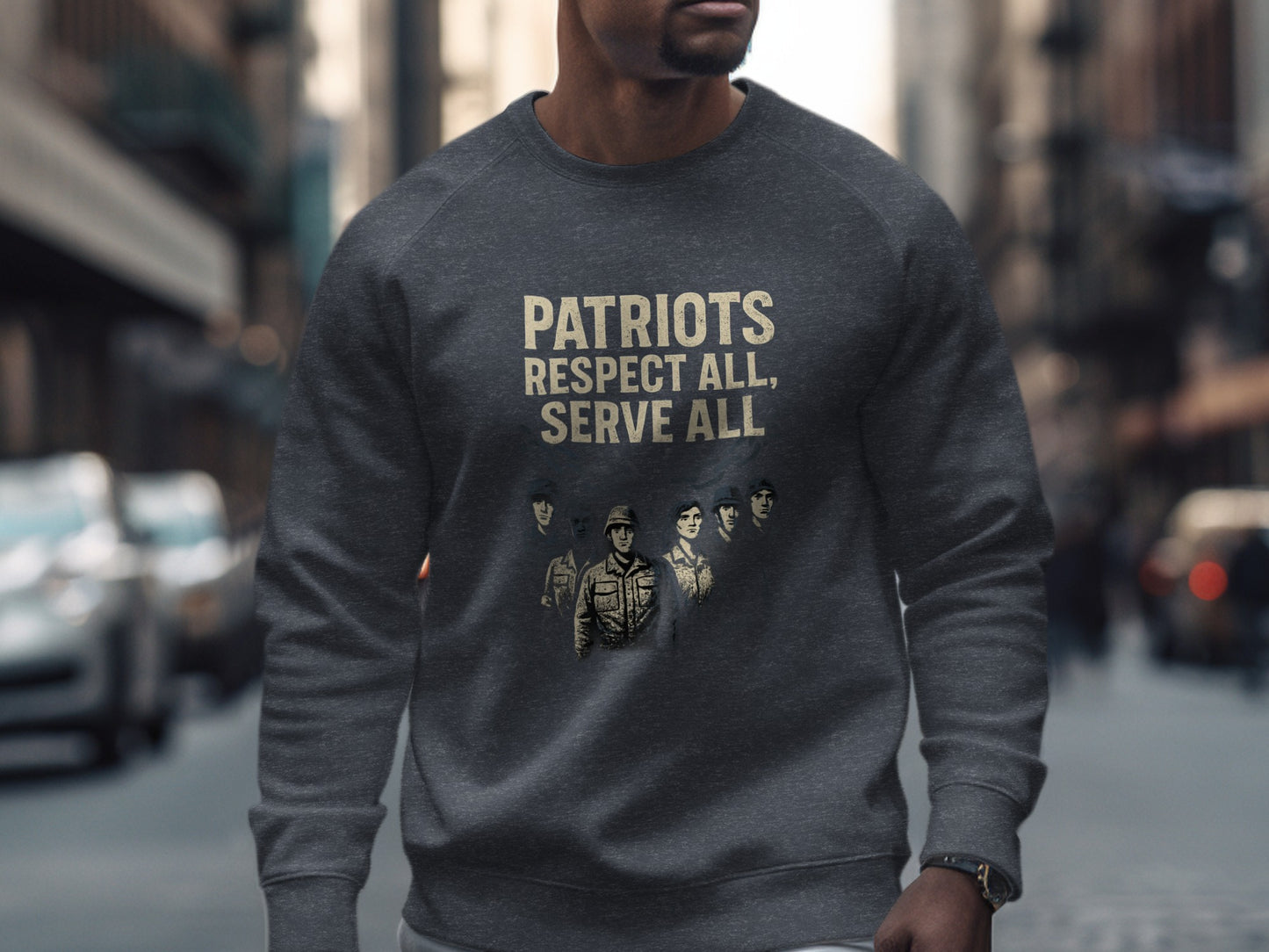 Patriots Respect All Serve All Graphic Sweatshirt product type
