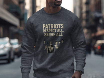 Patriots Respect All Serve All Graphic Sweatshirt product type