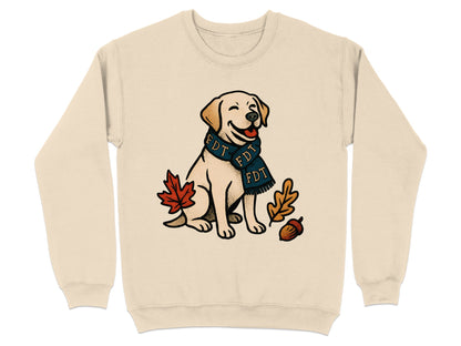 Happy Dog with Leaves and Acorn Sweatshirt