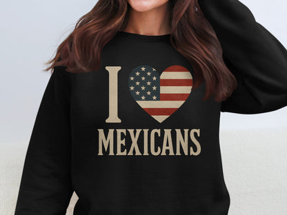 I Love Mexicans American Flag Heart Design product type