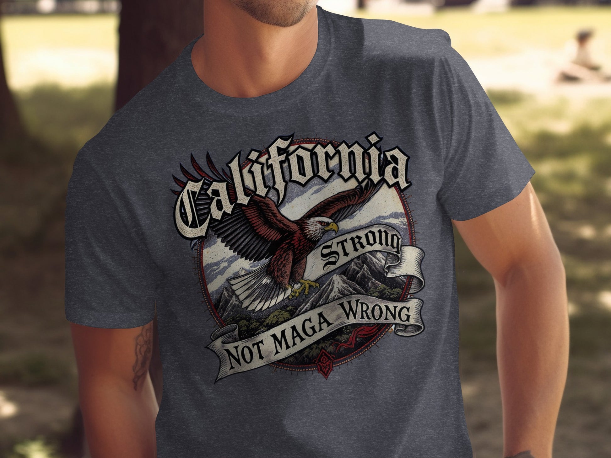 California Strong Not Maga Wrong Graphic Tee product type