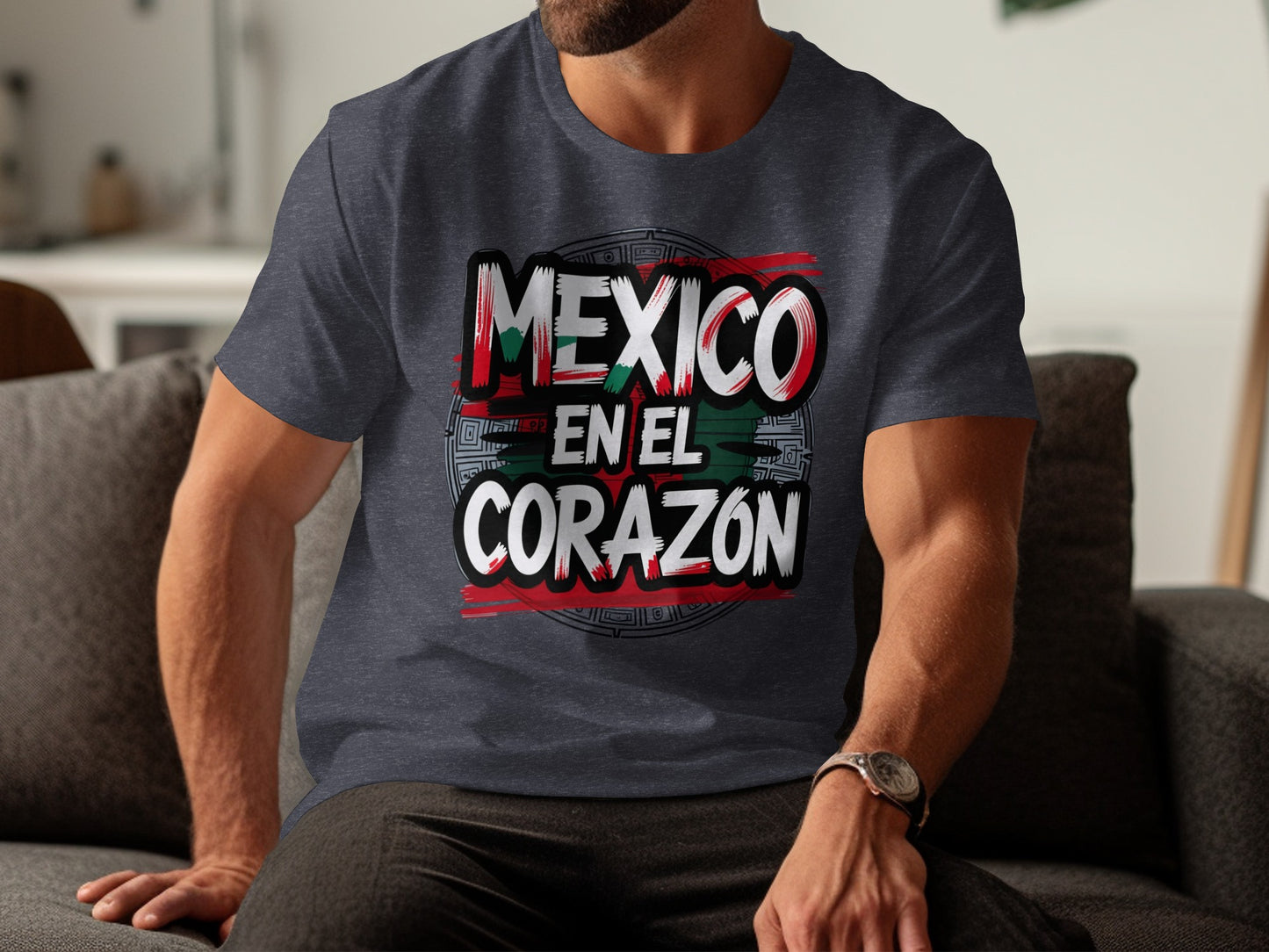 Mexico En El Corazon Graphic Print T-shirt product