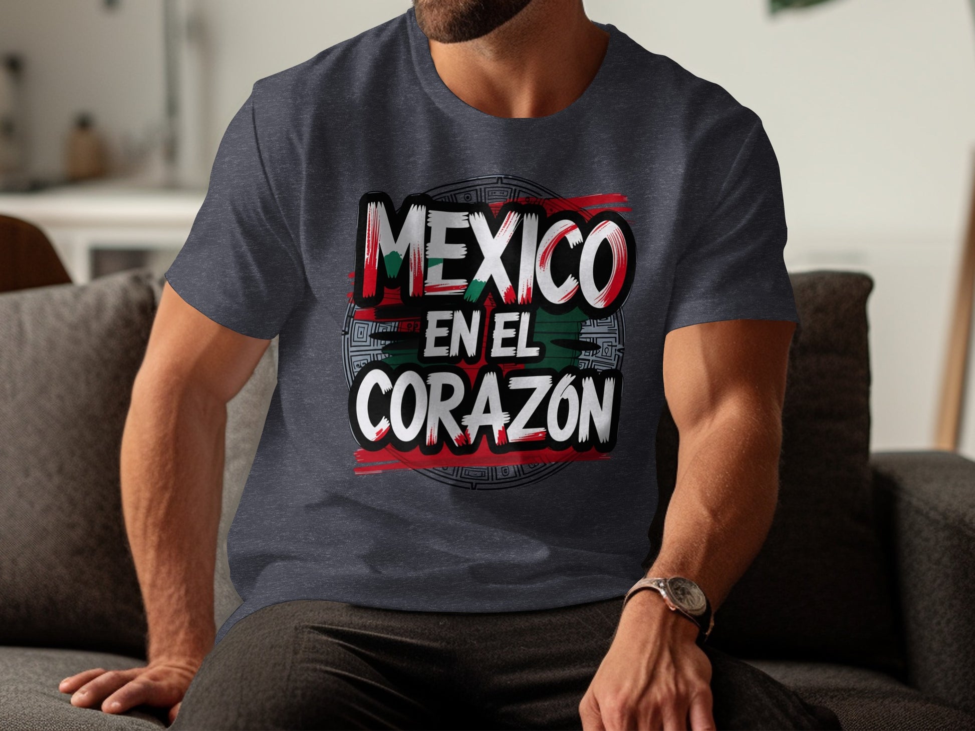 Mexico En El Corazon Graphic Print T-shirt product