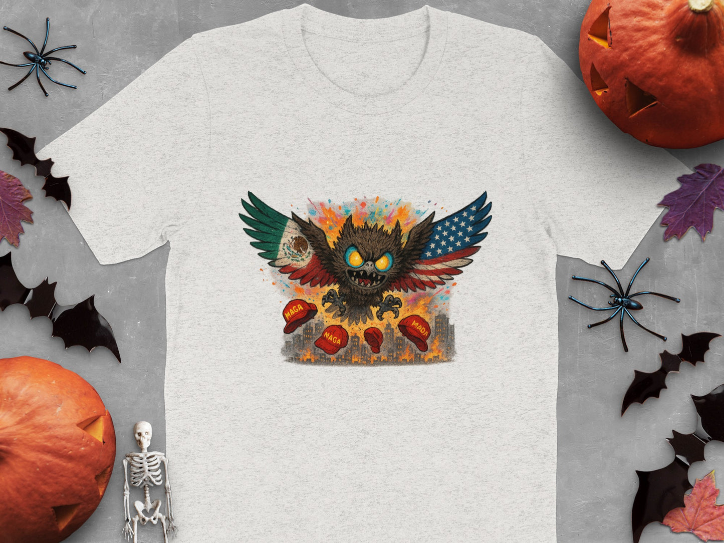 Halloween Monster Graphic Grey T-shirt product