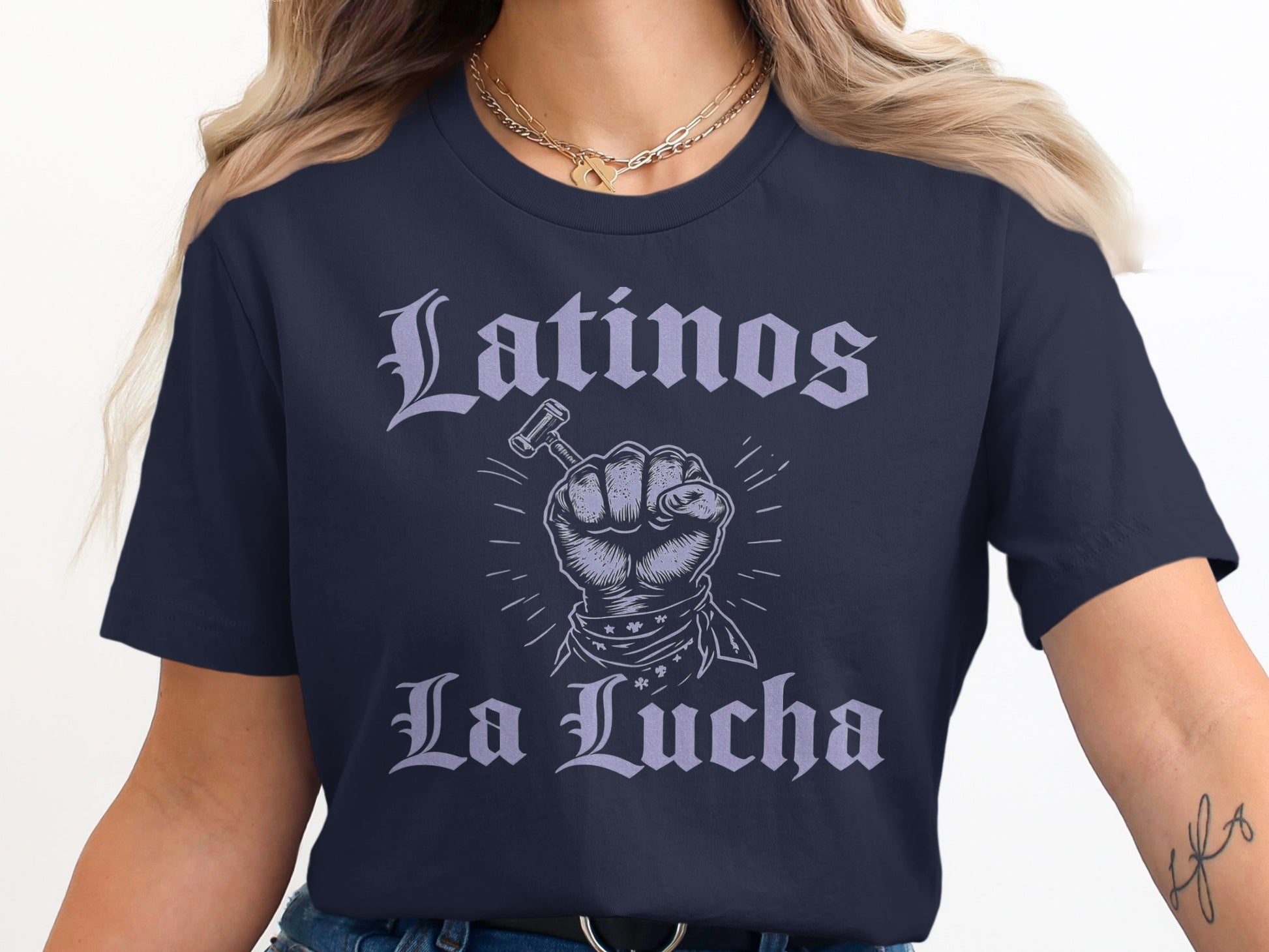 Latinos La Lucha Graphic Tee Shirt product