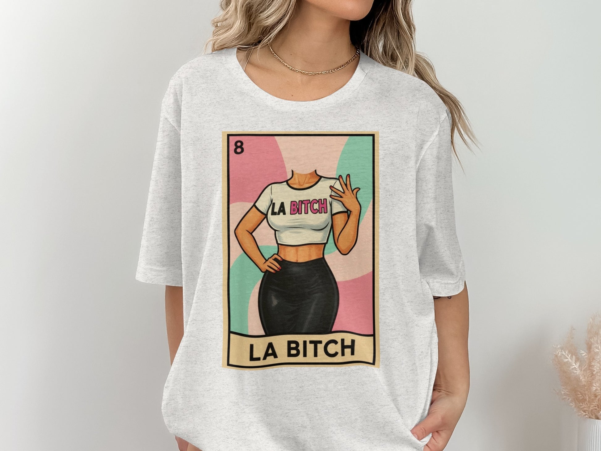Stylish LA Bitch Graphic Tee Shirt product