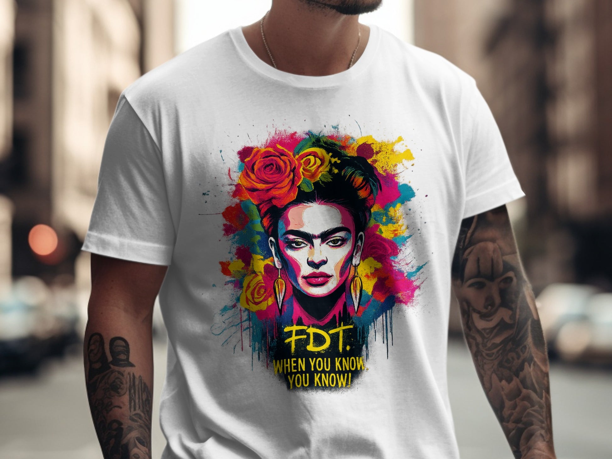 Frida Inspired Street Art Graphic Short-Sleeve T-Shirt product