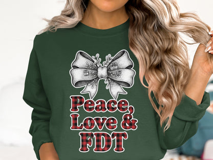 Peace Love & FDT Graphic Sweatshirt Product