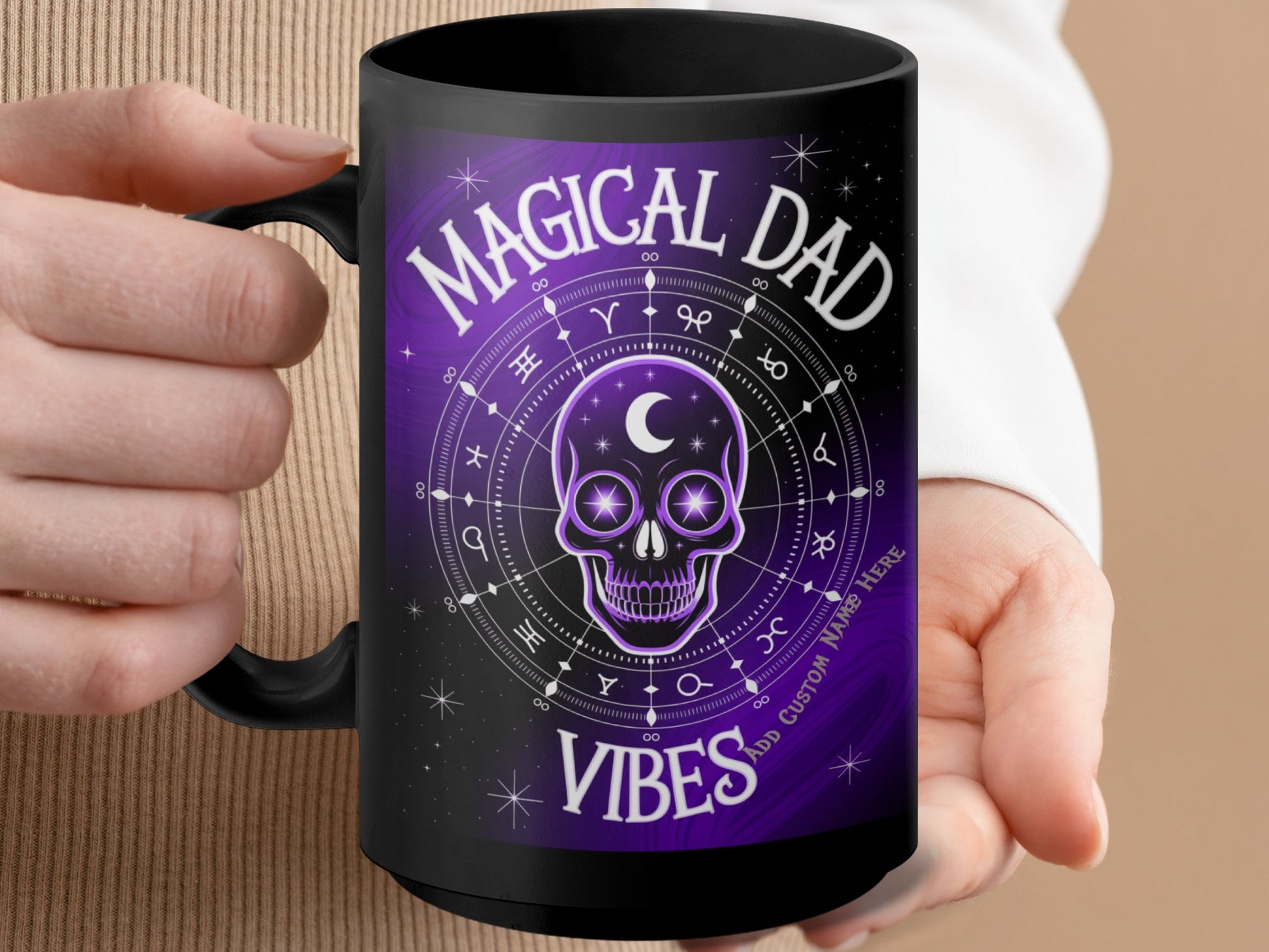 Magical Dad Vibes Skull Mug Zodiac Signs product type