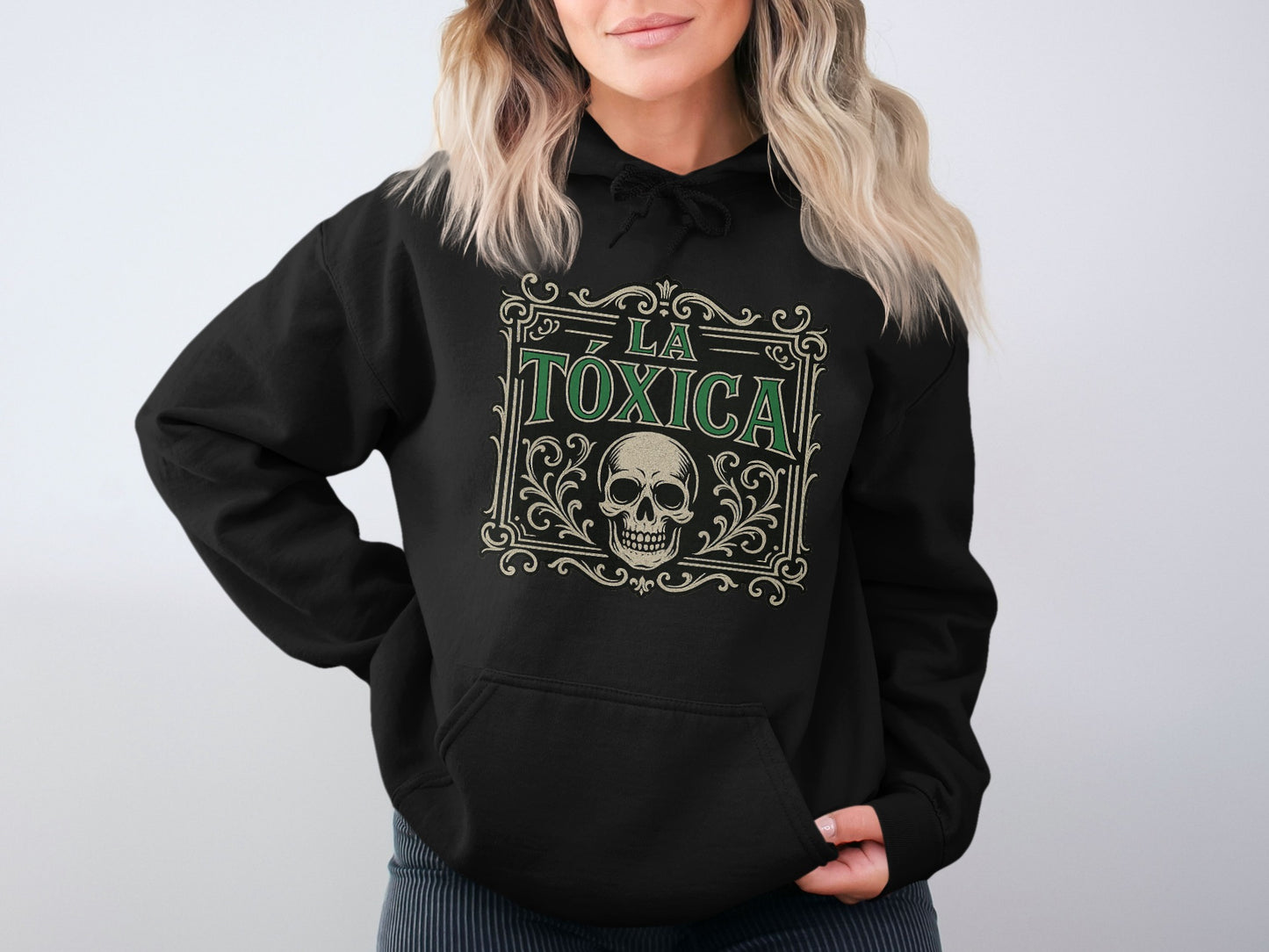 La Toxica Skull Graphic Hoodie Unique Fashionable product