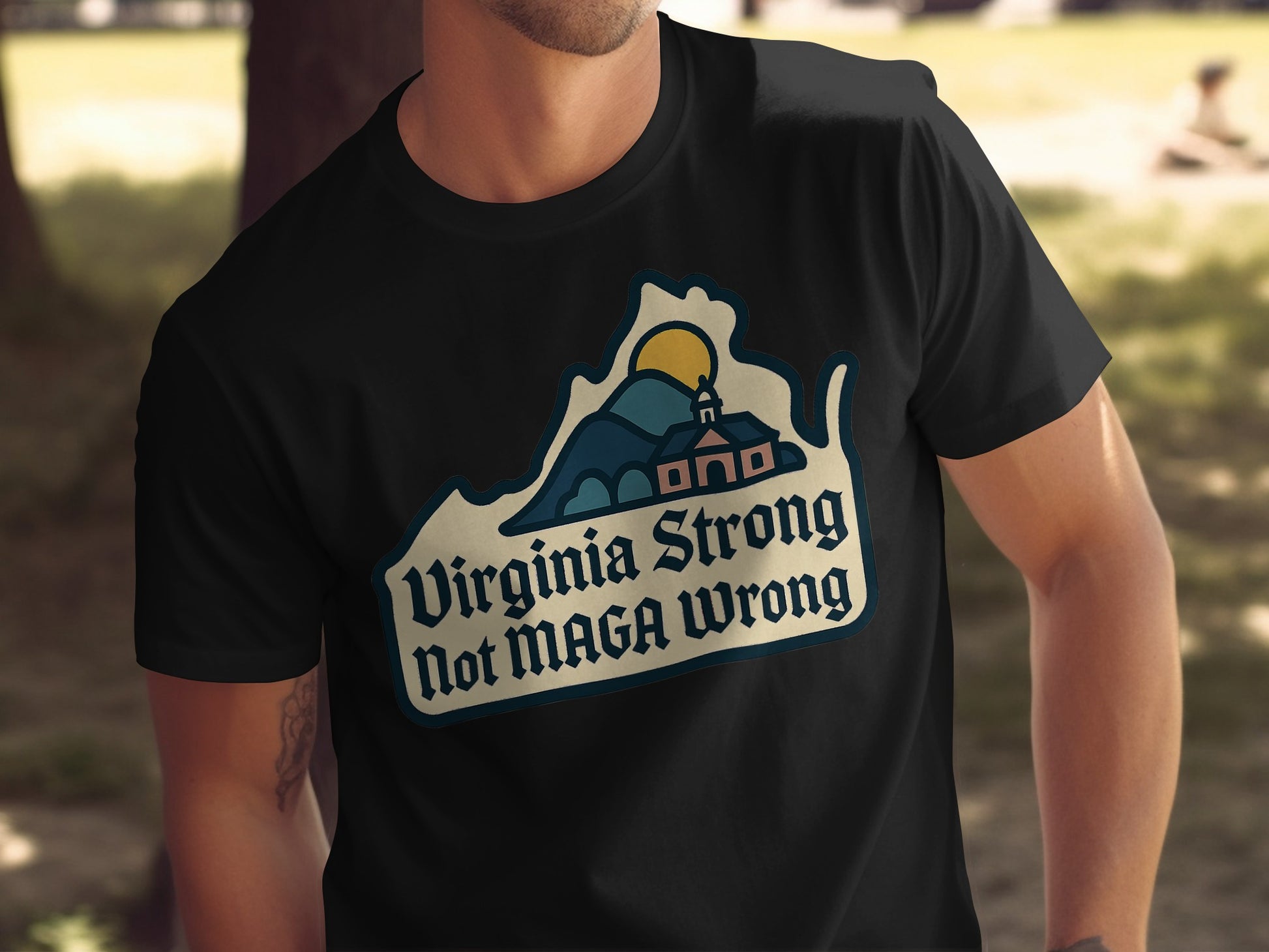 Virginia Strong Not MAGA Wrong Graphic T-Shirt product type