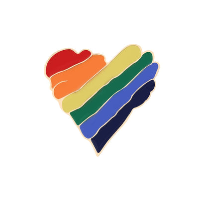 Celebrate Love with Our Custom Rainbow Enamel Pins - Stylish LGBT Brooches Featuring Heart and Gesture Designs for Bags, Shirts, and Lapels - Perfect Unique Jewelry Gifts