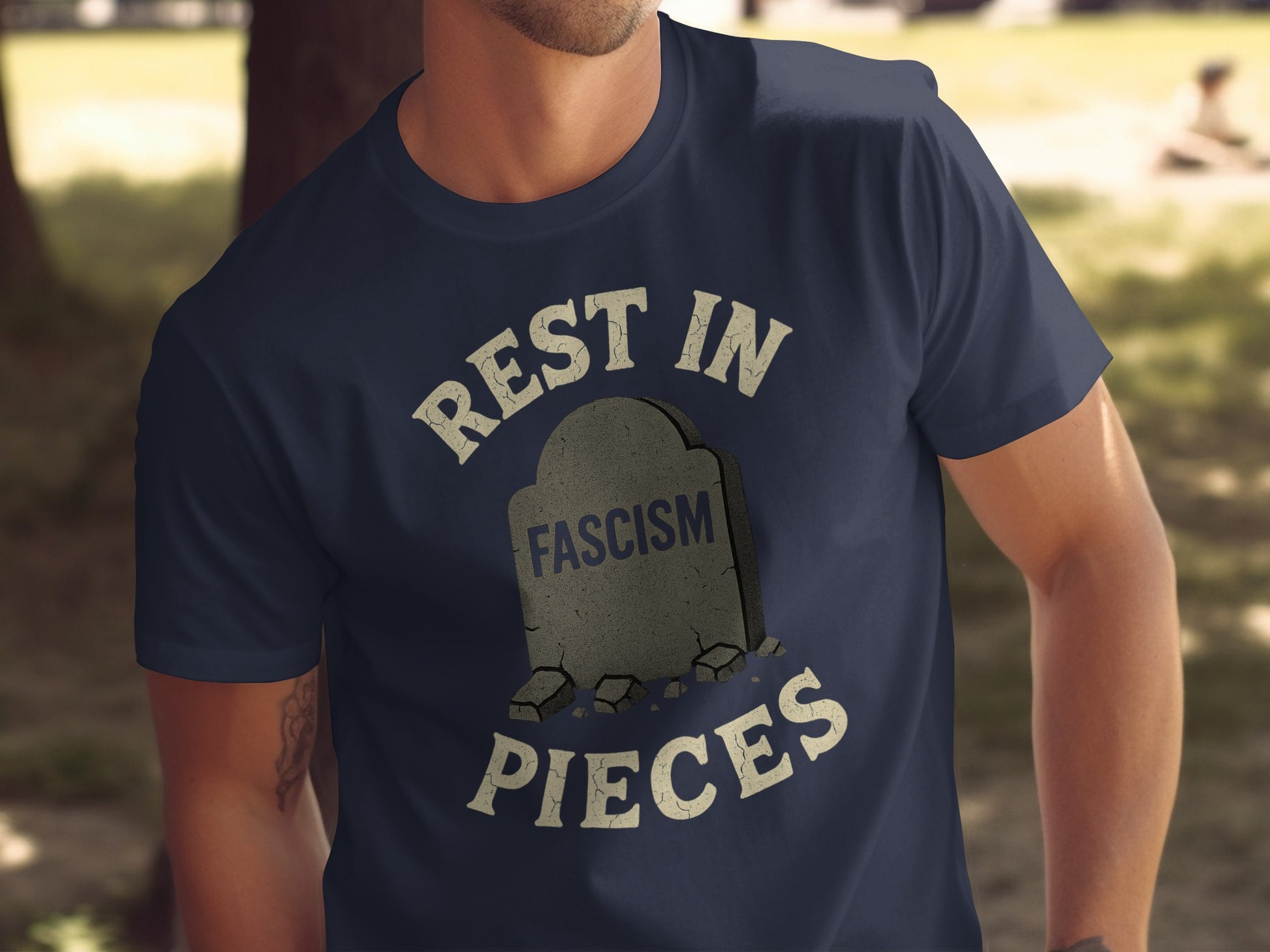 Rest In Pieces Fascism Graphic Shirt product