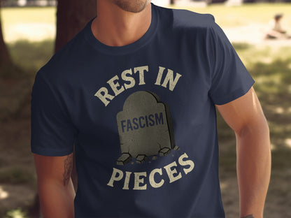 Rest In Pieces Fascism Graphic Shirt product