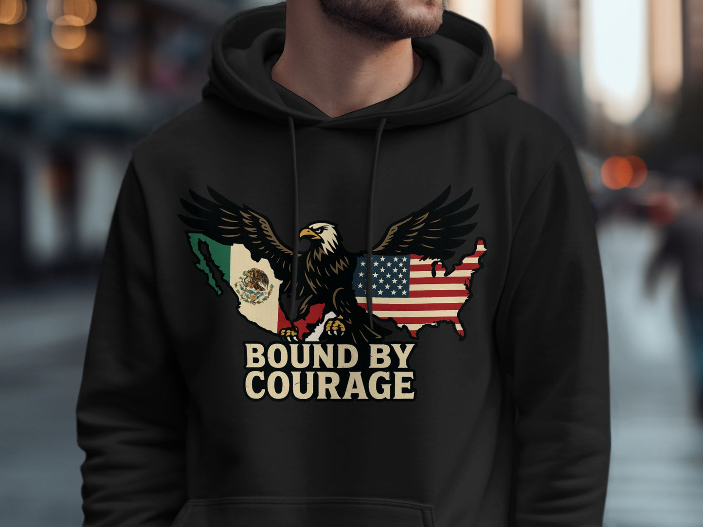 Bound By Courage USA and Mexico Hoodie product