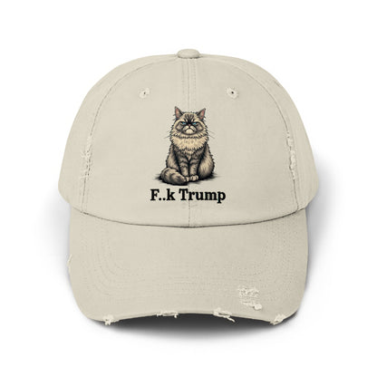 Cat Print F.k Trump Distressed Hat Cap product