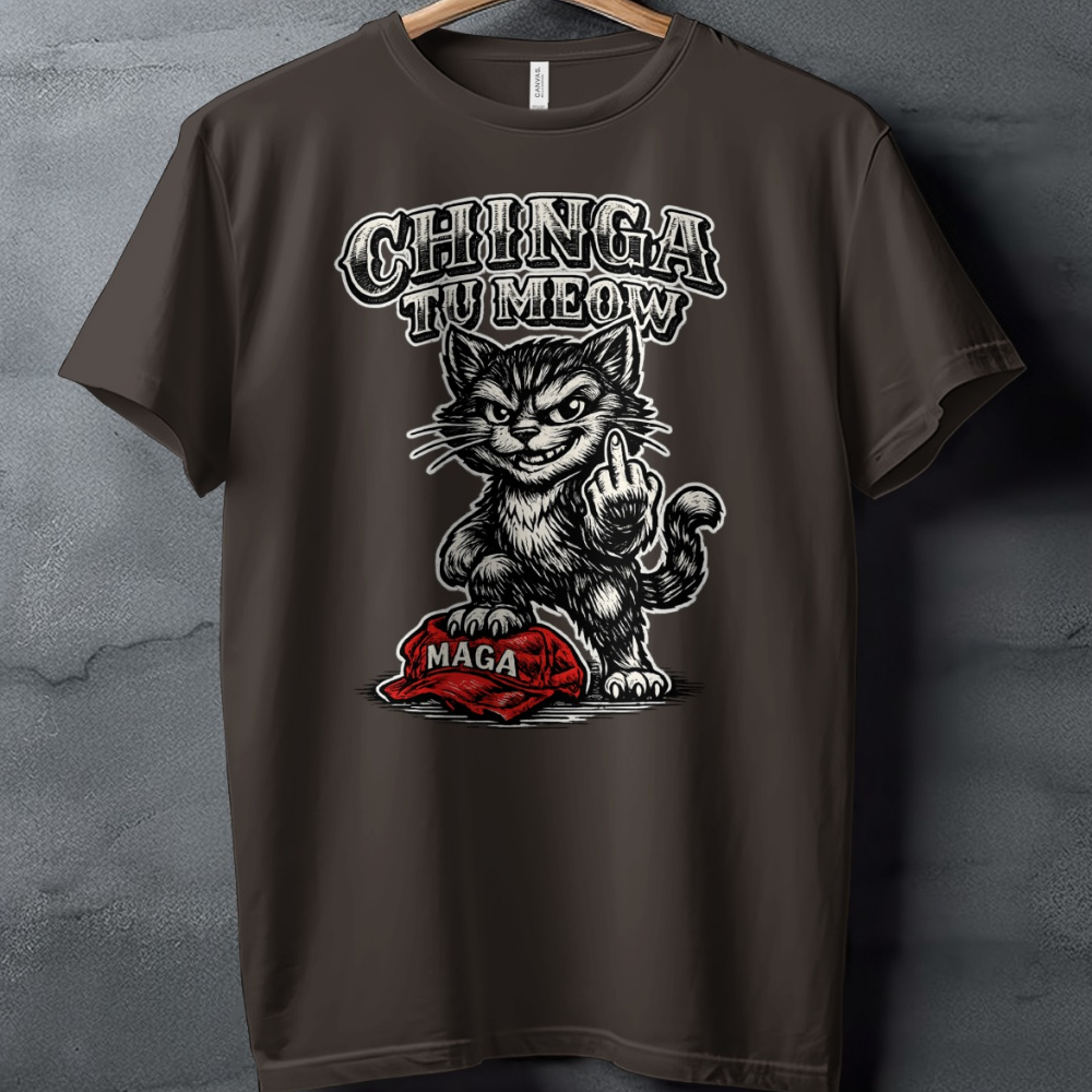 Chinga Tu Meow Cat Middle Finger MAGA Hat Funny product type
