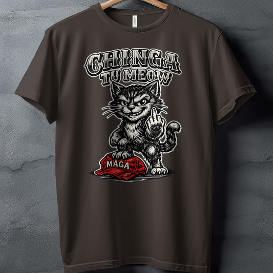 Chinga Tu Meow Cat Middle Finger MAGA Hat Funny product type