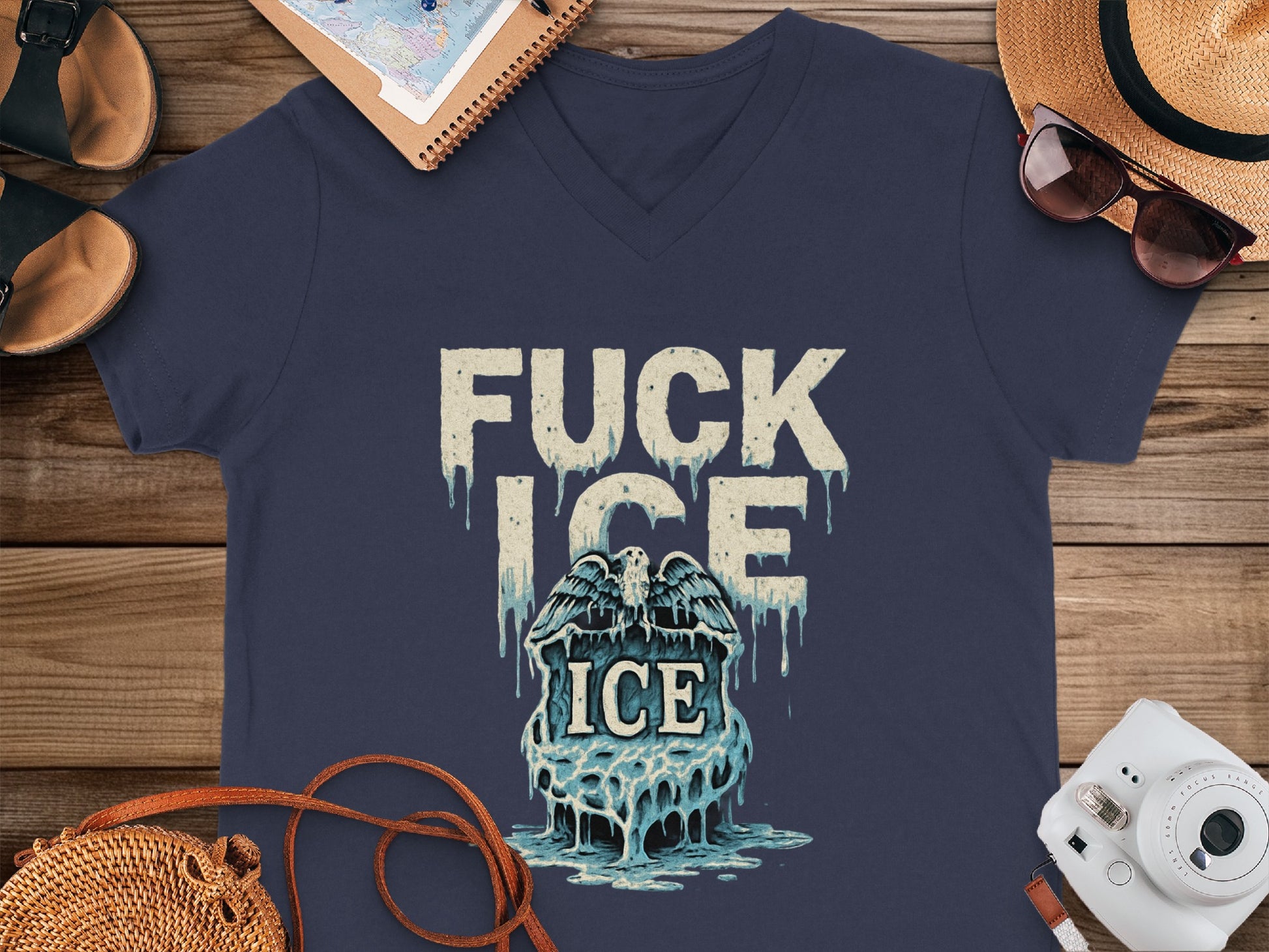 Fuck ICE Dripping Ice Design T-Shirt