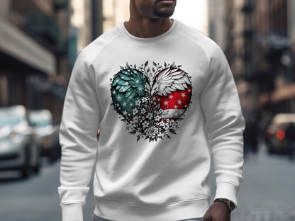 American Flag Heart with Wings Sweatshirt product