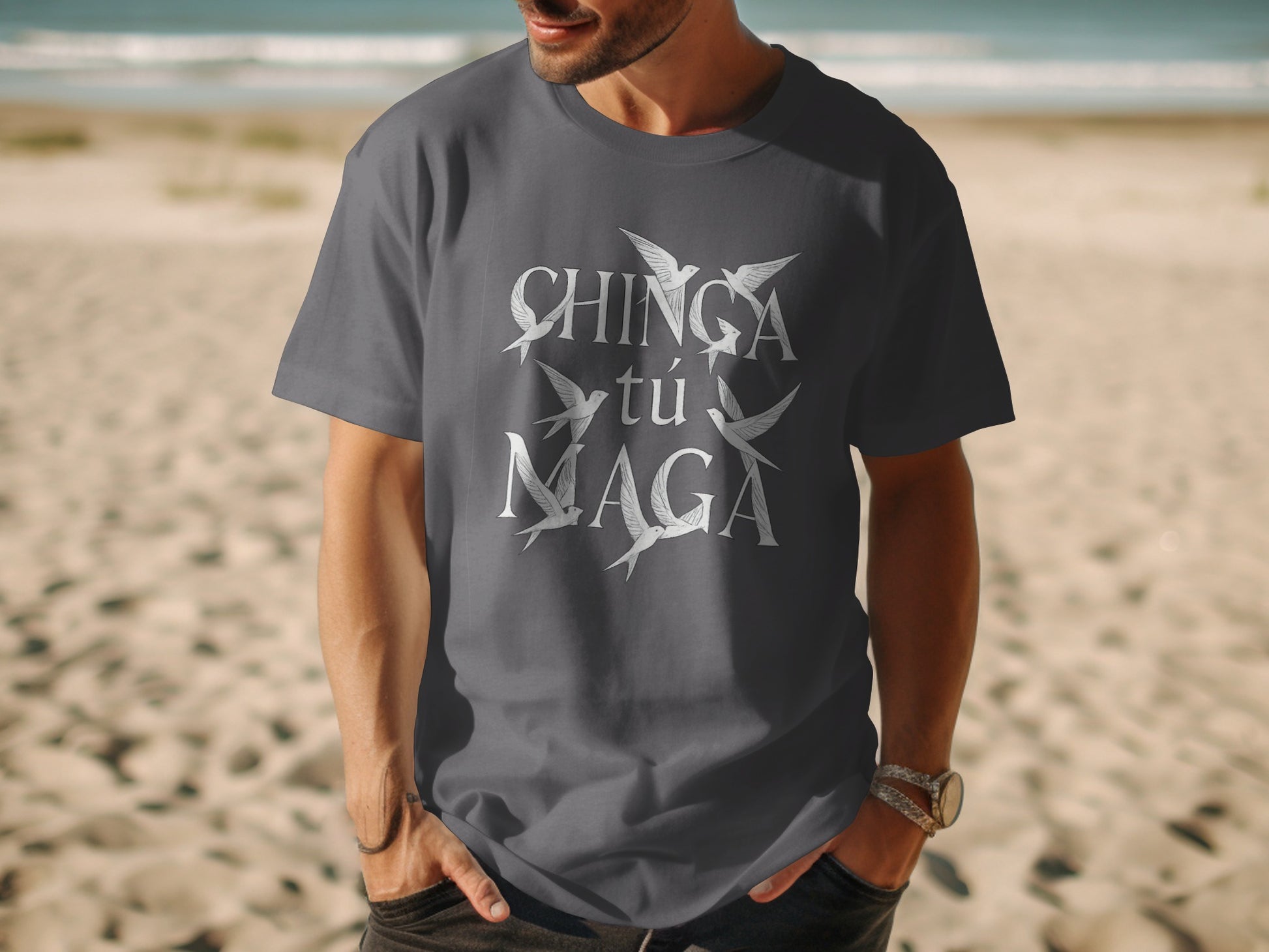 Chinga Tu Maga Graphic Tees For Casual Wear product