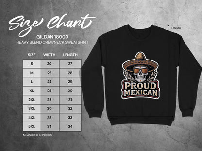 Proud Mexican Skull Design Crewneck Sweatshirt product