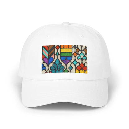 Stylish Stained Glass Design White Cap product
