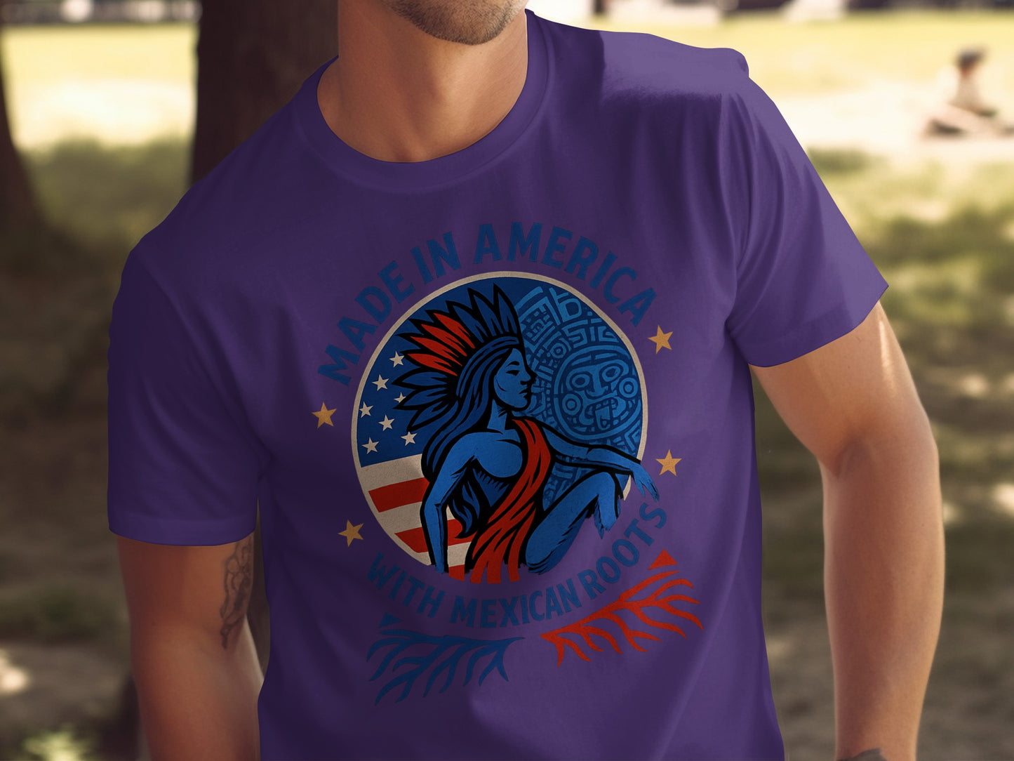 Made in America with Mexican Roots Graphic T-Shirt