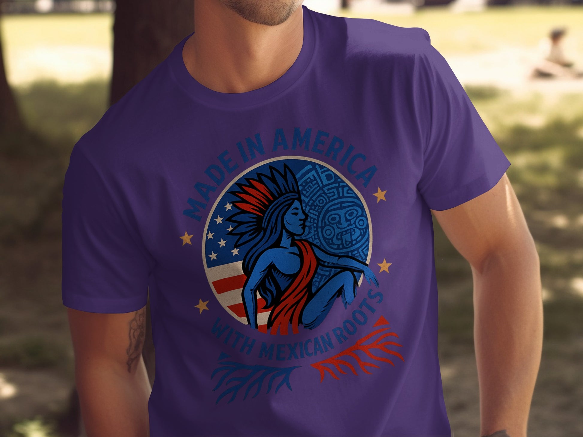 Made in America with Mexican Roots Graphic T-Shirt