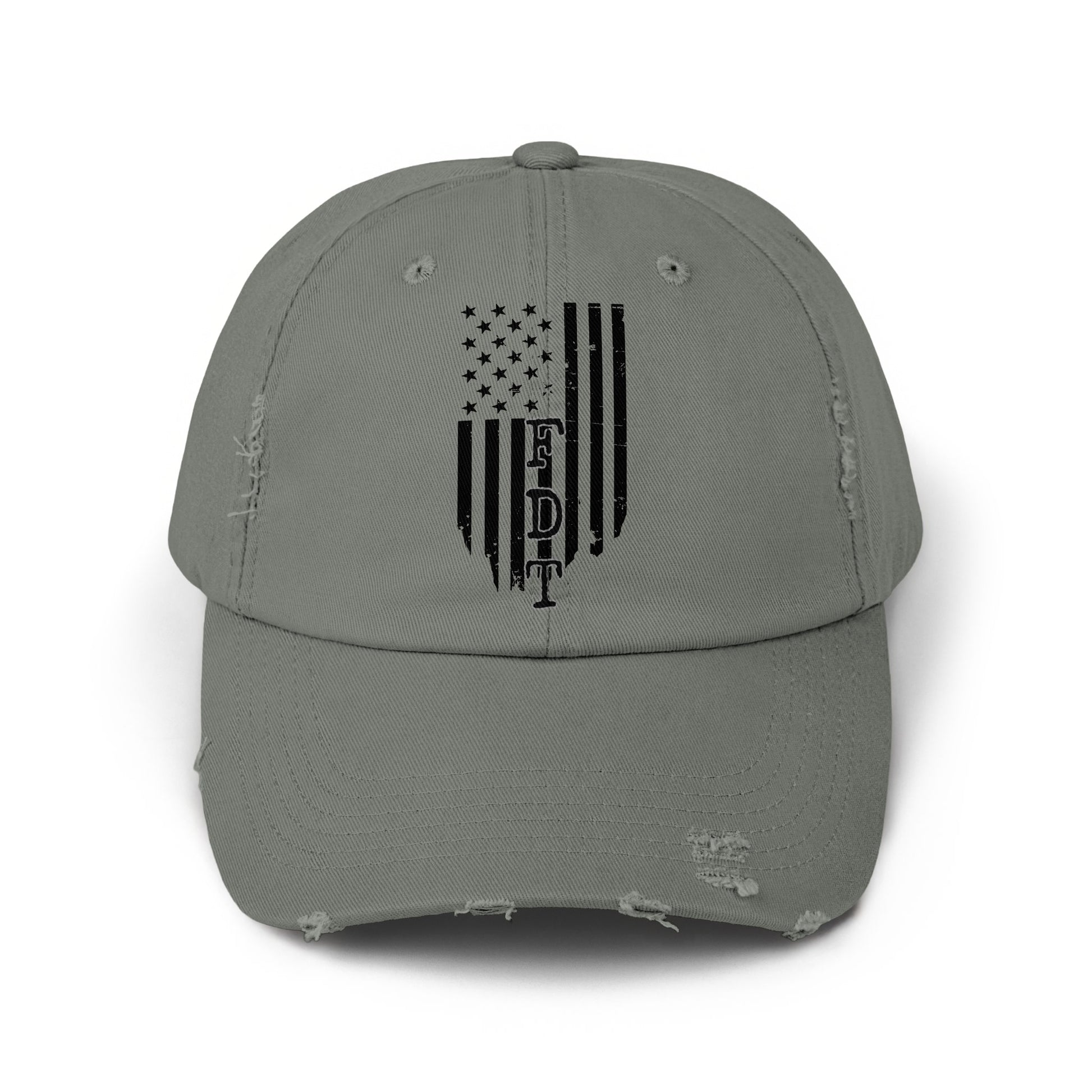 Vintage FDT American Flag Distressed Design Hat product