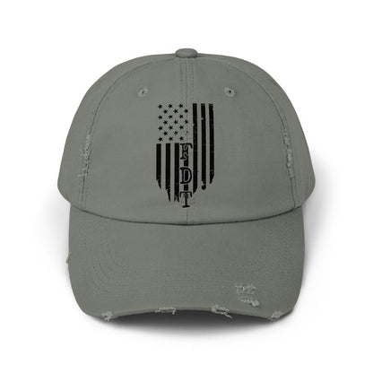 Vintage FDT American Flag Distressed Design Hat product
