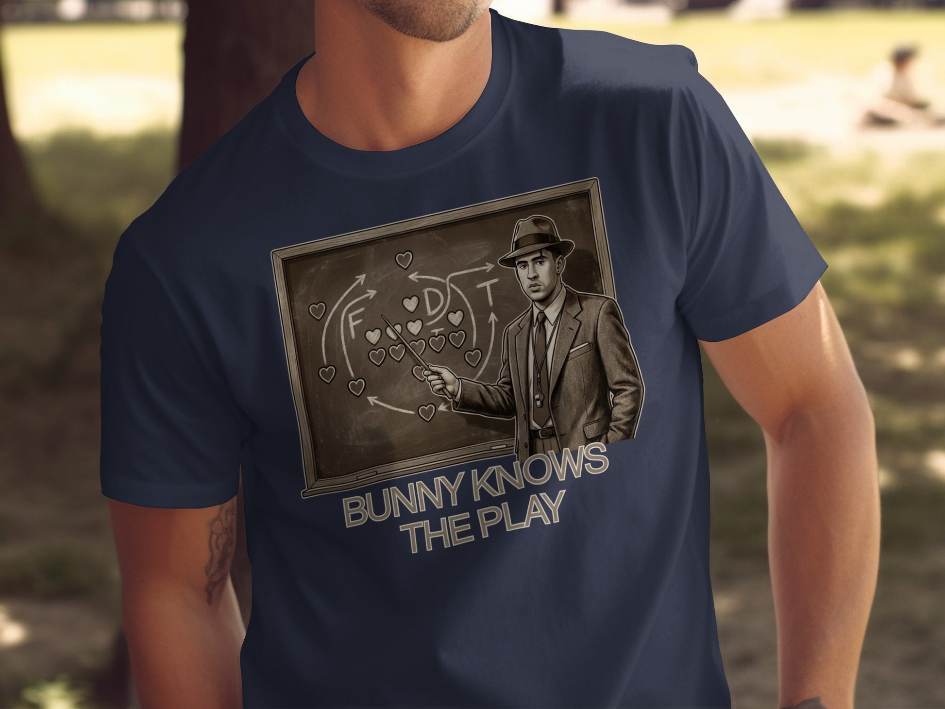 Bunny Knows The Play Graphic Unisex T-Shirt