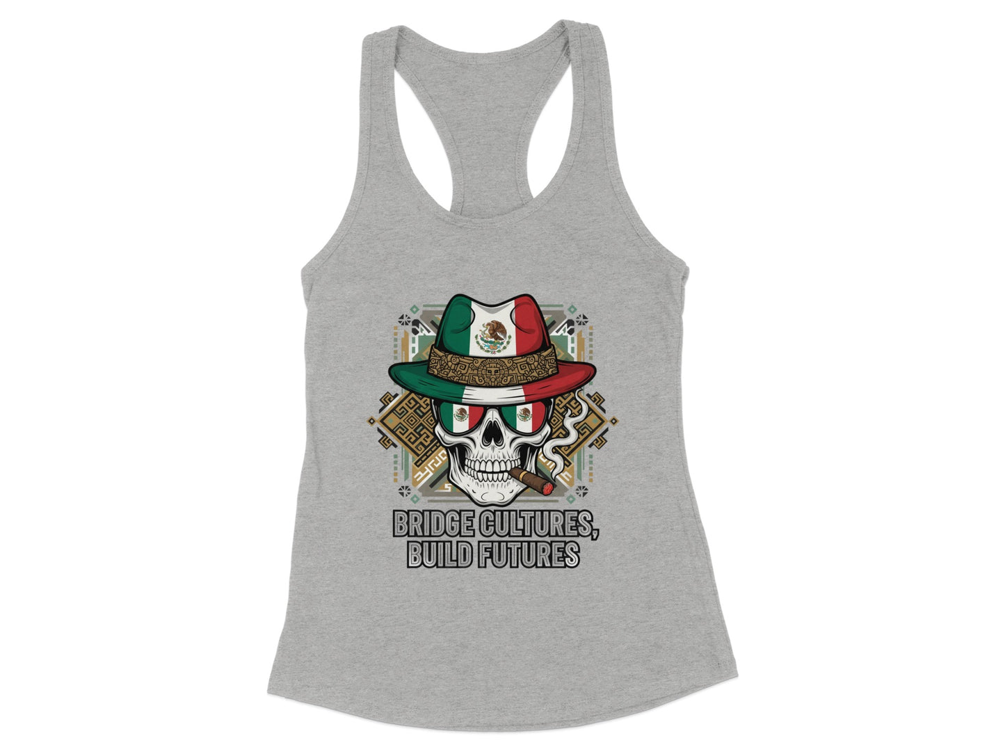 Bridge Cultures Build Futures Skull Tank Top