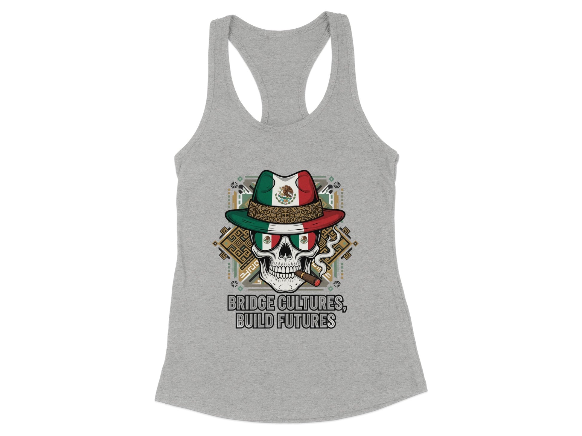 Bridge Cultures Build Futures Skull Tank Top